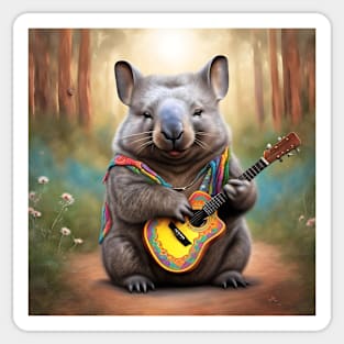 Wombat guitarist Sticker